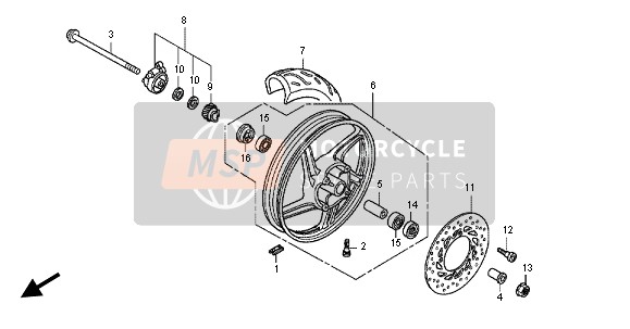 Honda SH125 2012 VORDERRAD für ein 2012 Honda SH125